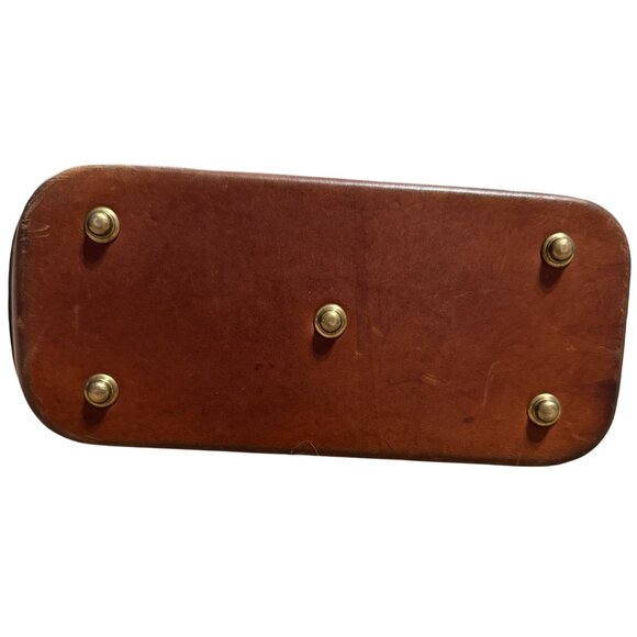 Vtg Dooney & Bourke All Weather Leather Norfolk Satchel Purse Bag w/ COA - Picture 6 of 9